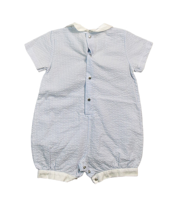 A Blue Rompers from Young Versace in size 0-3M for girl. (Back View)