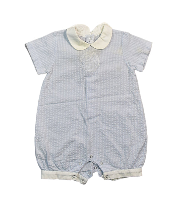 A Blue Rompers from Young Versace in size 0-3M for girl. (Front View)