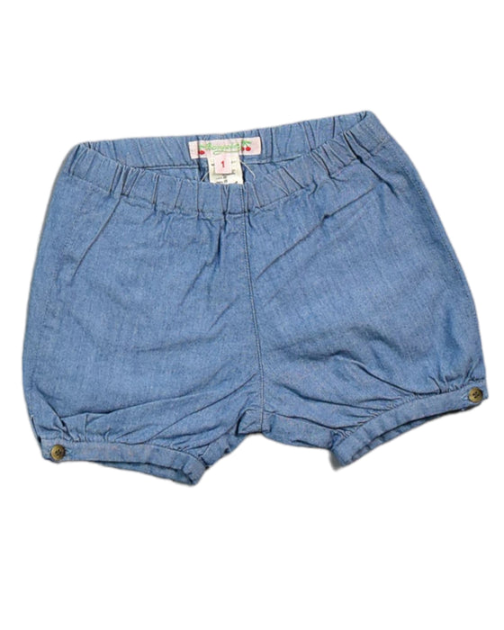 A Blue Shorts from Bonpoint in size 6-12M for girl. (Front View)