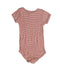 A Red Short Sleeve Bodysuits from Petit Bateau in size 12-18M for girl. (Back View)