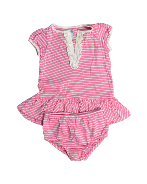 A Pink Dress Sets from Ralph Lauren in size 3-6M for girl. (Front View)