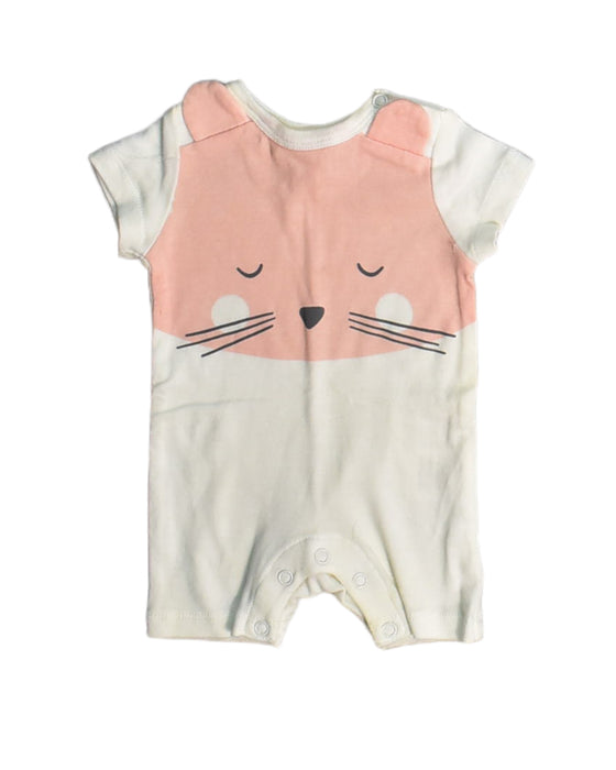 A White Rompers from Seed in size Newborn for girl. (Front View)