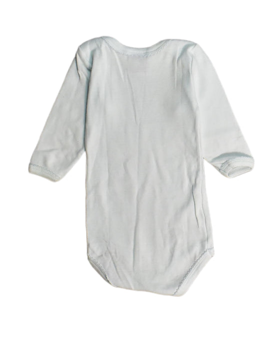 A Blue Bodysuits from Petit Bateau in size 0-3M for girl. (Back View)