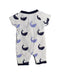 A White Rompers from Monica + Andy in size 3-6M for boy. (Back View)