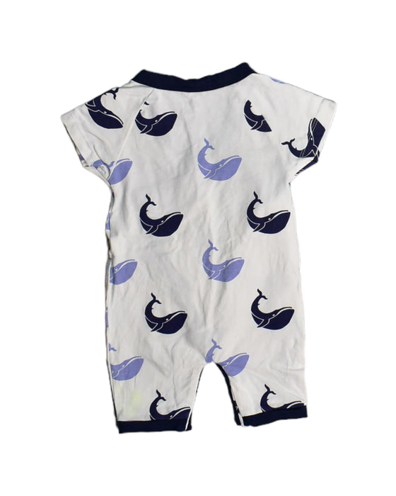 A White Rompers from Monica + Andy in size 3-6M for boy. (Back View)