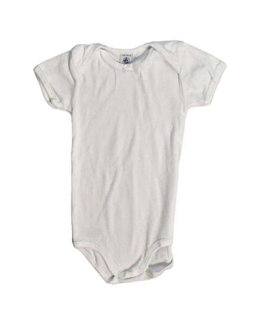 A White Short Sleeve Bodysuits from Petit Bateau in size 18-24M for girl. (Front View)
