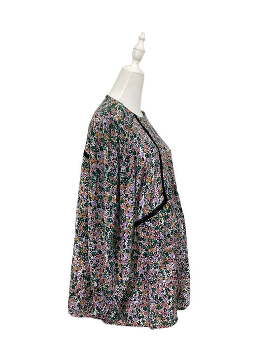 A Black Long Sleeve Tops from Seraphine in size M for maternity. (Front View)