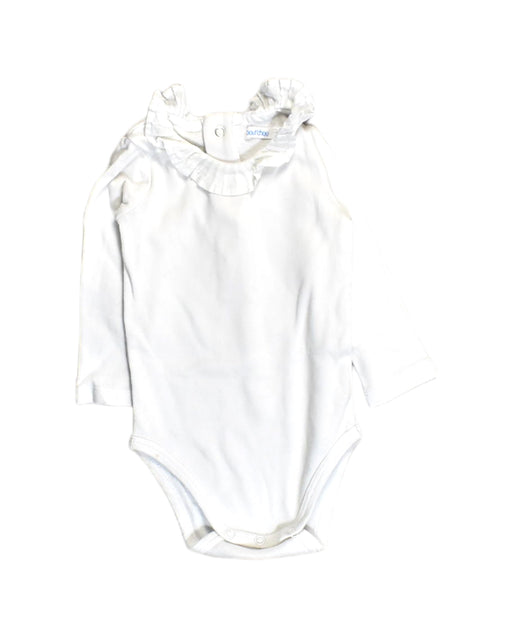 A White Bodysuits from Bout'Chou in size 0-3M for girl. (Front View)