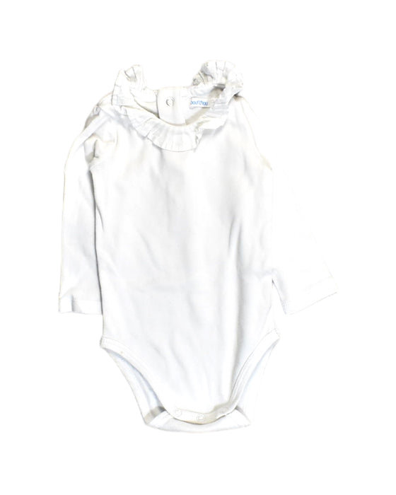 A White Bodysuits from Bout'Chou in size 0-3M for girl. (Front View)