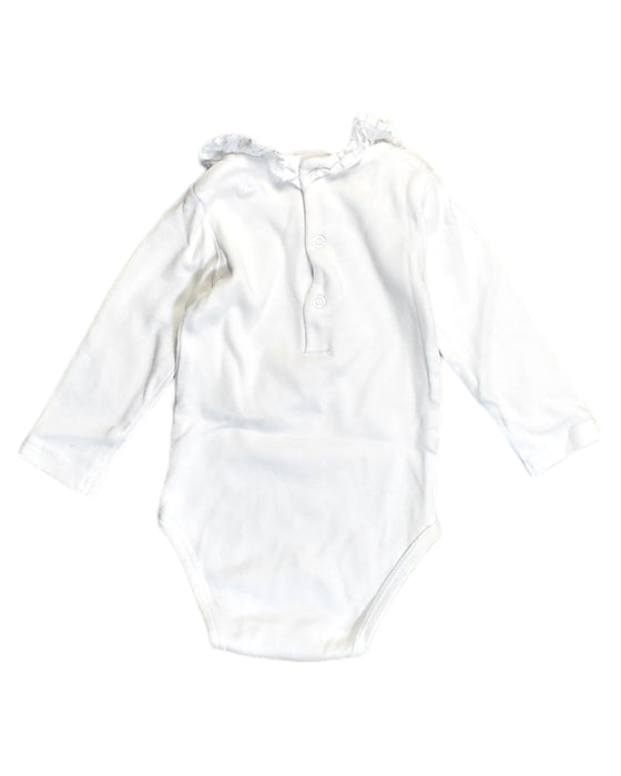 A White Bodysuits from Bout'Chou in size 0-3M for girl. (Back View)