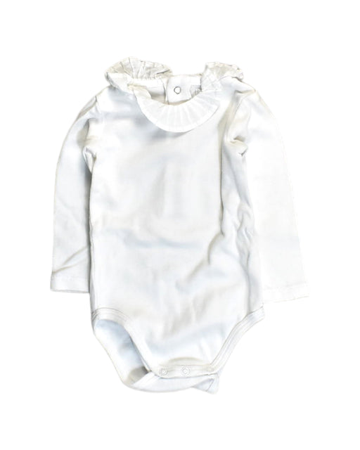 A White Bodysuits from Bout'Chou in size 0-3M for girl. (Front View)