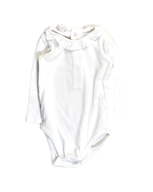 A White Bodysuits from Bout'Chou in size 0-3M for girl. (Front View)