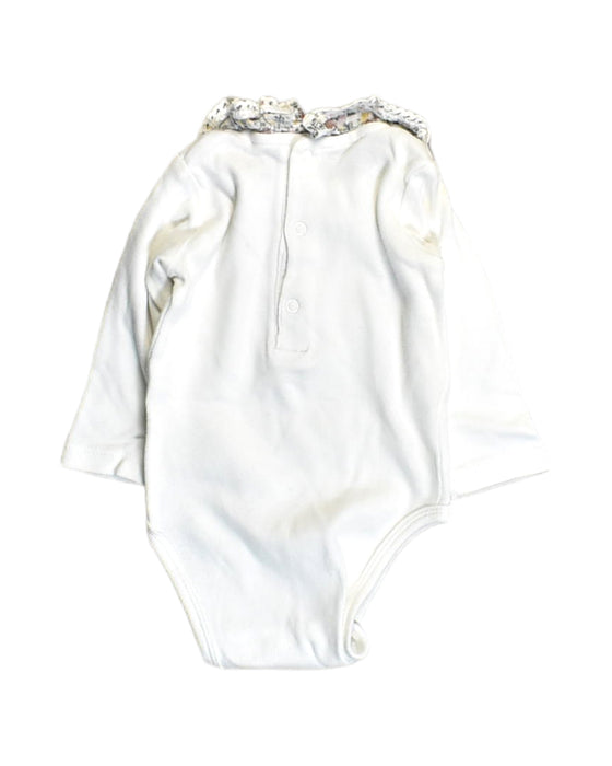 A White Bodysuits from Bout'Chou in size 0-3M for girl. (Back View)