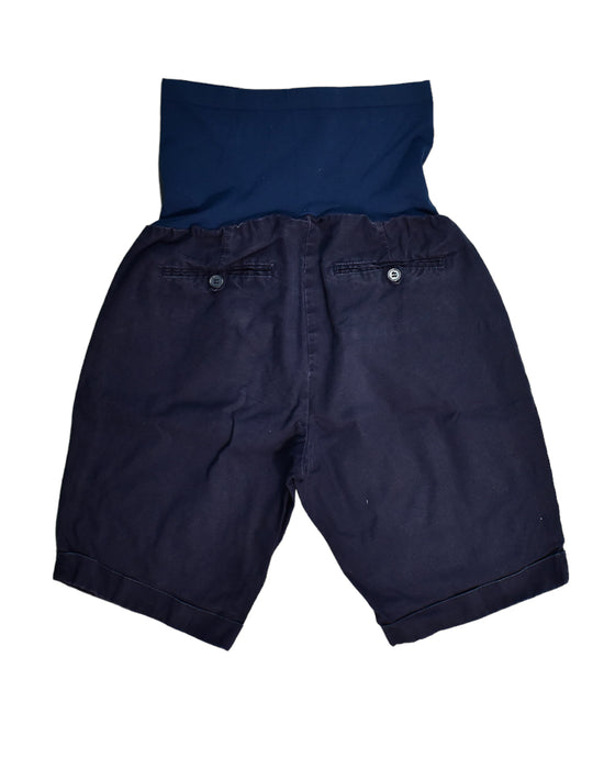 A Blue Shorts from A Pea in the Pod in size XS for maternity. (Back View)