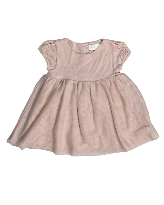 A Pink Short Sleeve Dresses from The Little White Company in size 3-6M for girl. (Front View)