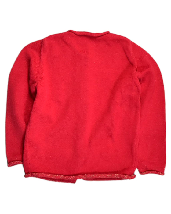 A Red Cardigans from Petit Bateau in size 12-18M for girl. (Back View)