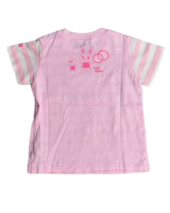 A Pink T Shirts from Miki House in size 12-18M for girl. (Back View)