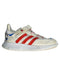 A White Sneakers from Adidas in size 14Y for boy. (Front View)