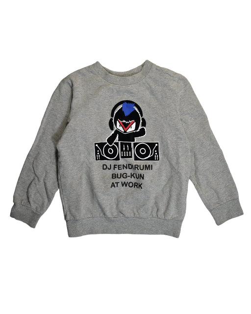 A Grey Sweatshirts from Fendi in size 5T for boy. (Front View)