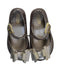 A Silver Flats from Mini Melissa in size 3T for girl. (Back View)