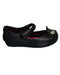 A Black Flats from Mini Melissa in size 4T for girl. (Front View)