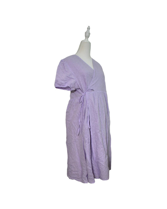 A Purple Short Sleeve Dresses from Dear in size XL for maternity. (Front View)