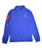 A Blue Long Sleeve Polos from Polo Ralph Lauren in size 14Y for boy. (Front View)
