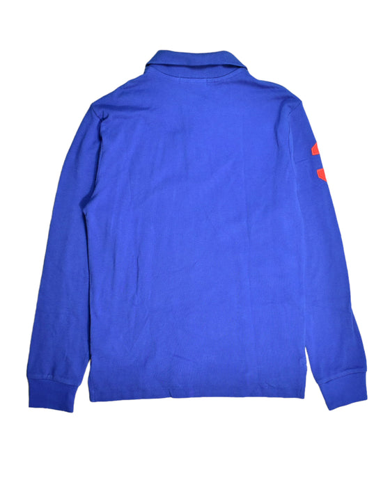 A Blue Long Sleeve Polos from Polo Ralph Lauren in size 14Y for boy. (Back View)