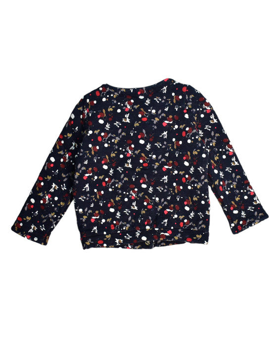 A Black Cardigans from Petit Bateau in size 3T for girl. (Back View)