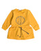 A Yellow Long Sleeve Dresses from Chateau de Sable in size 18-24M for girl. (Front View)