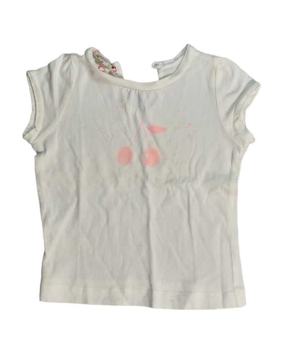 A White Short Sleeve Tops from Bonpoint in size 3-6M for girl. (Front View)