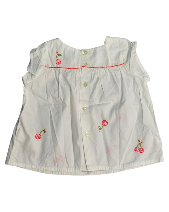 A White Short Sleeve Tops from Bonpoint in size 6-12M for girl. (Back View)