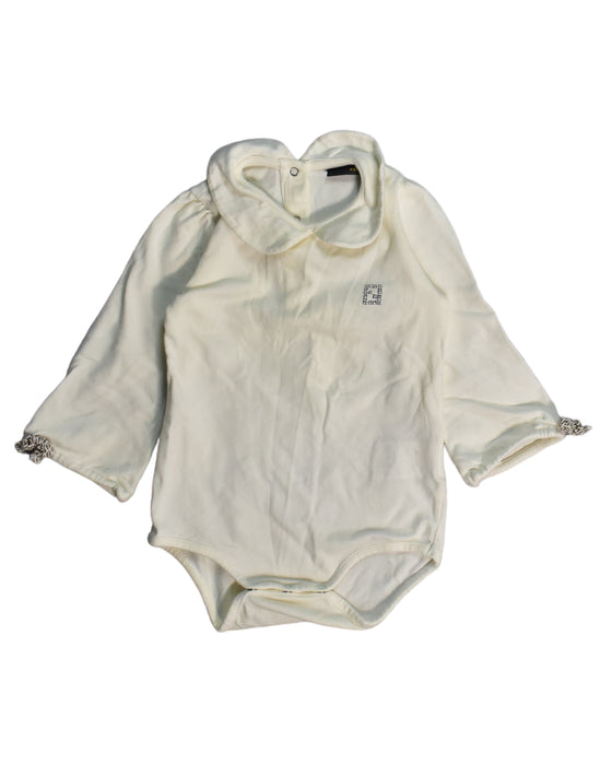 A White Bodysuits from Fendi in size 6-12M for girl. (Front View)