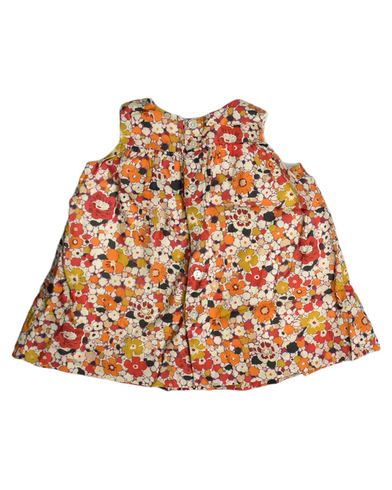 A Red Sleeveless Dresses from Bonpoint in size 3-6M for girl. (Back View)