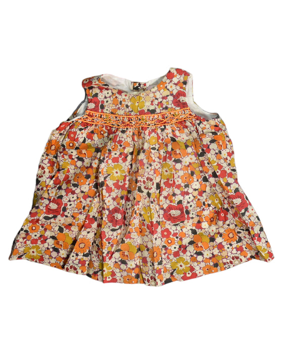 A Red Sleeveless Dresses from Bonpoint in size 3-6M for girl. (Front View)