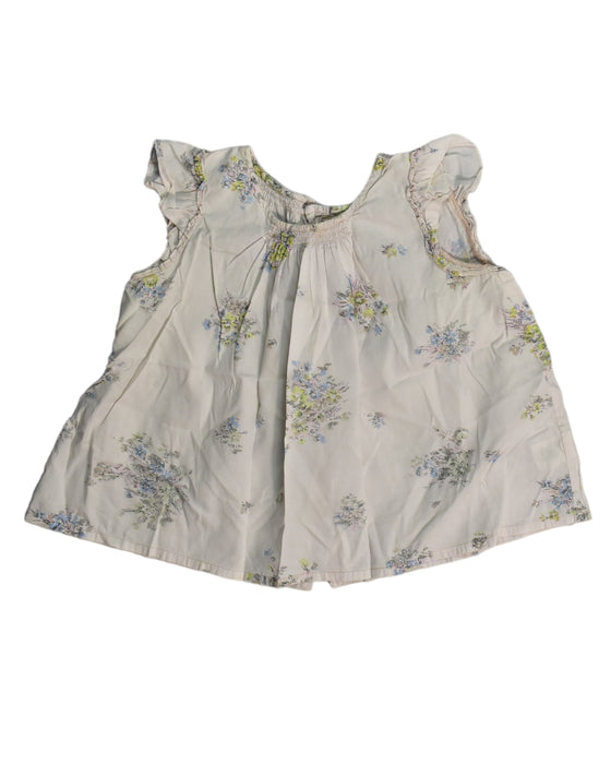 A White Sleeveless Tops from Bonpoint in size 6-12M for girl. (Front View)