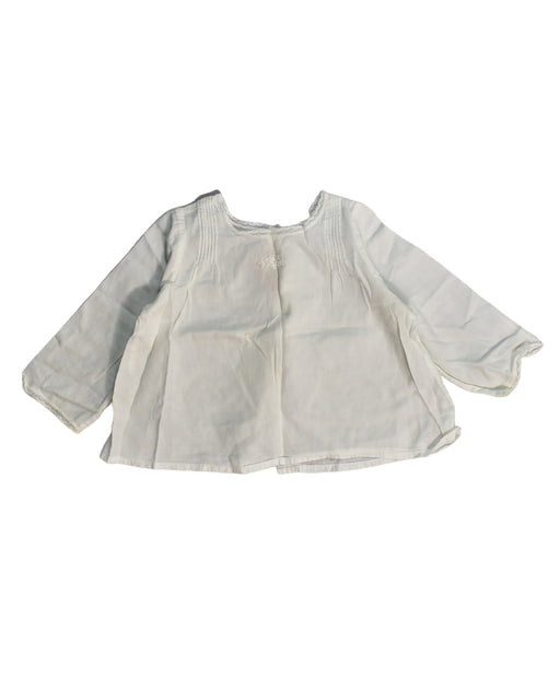 A White Long Sleeve Tops from Bonpoint in size 3-6M for girl. (Front View)