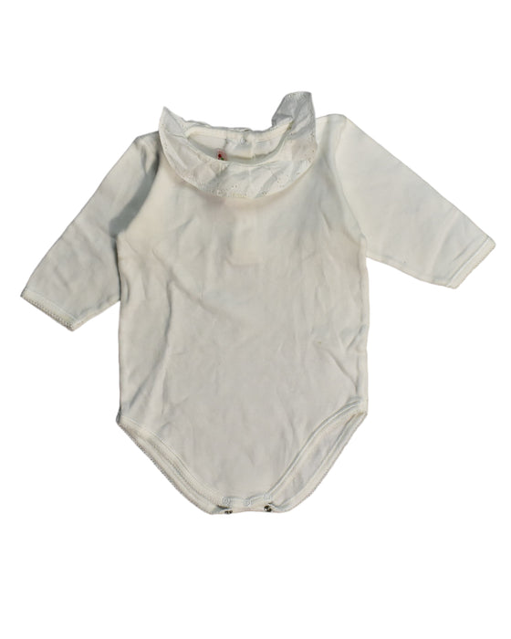 A White Bodysuits from Bonpoint in size 6-12M for girl. (Front View)