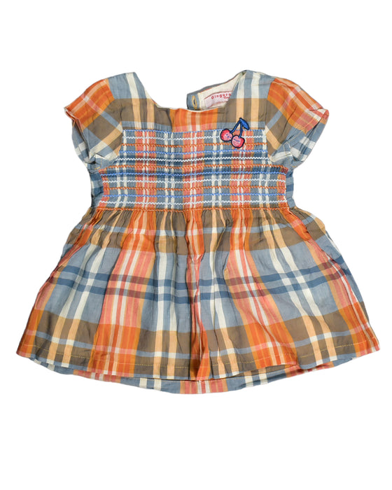 A Black Short Sleeve Dresses from Gingersnaps in size 3-6M for girl. (Front View)