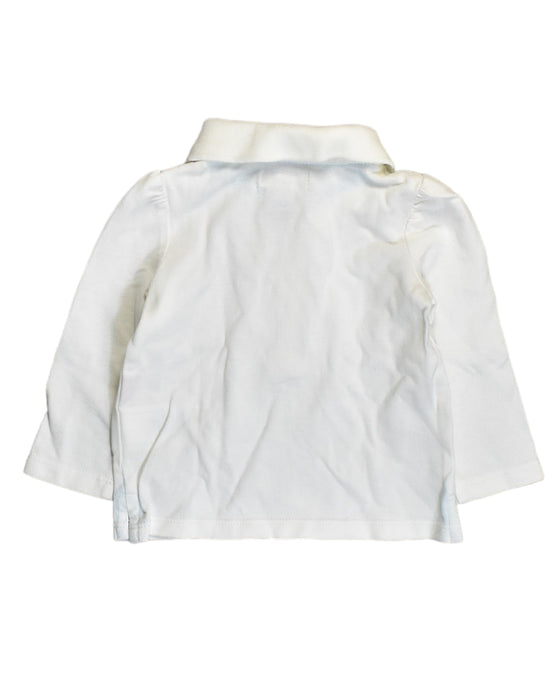 A White Long Sleeve Polos from Ralph Lauren in size 6-12M for boy. (Back View)