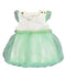 A Green Sleeveless Dresses from Le Petit Society in size 0-3M for girl. (Front View)