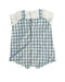 A White Rompers from Petit Bateau in size 3-6M for boy. (Back View)