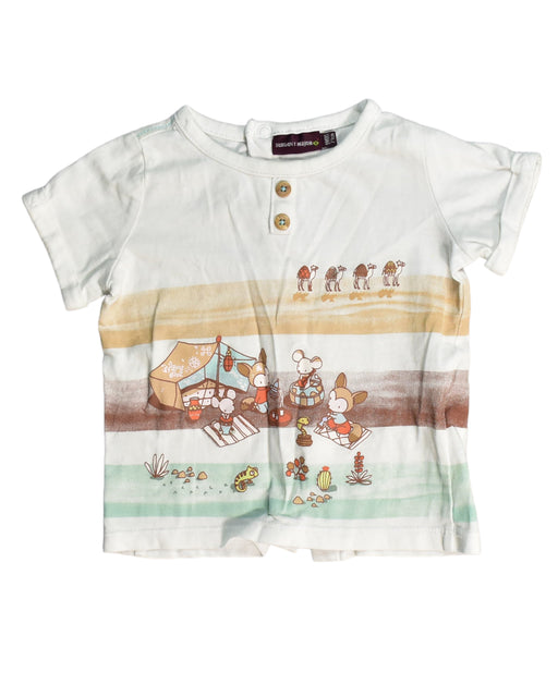 A White Short Sleeve Tops from Sergent Major in size 6-12M for boy. (Front View)