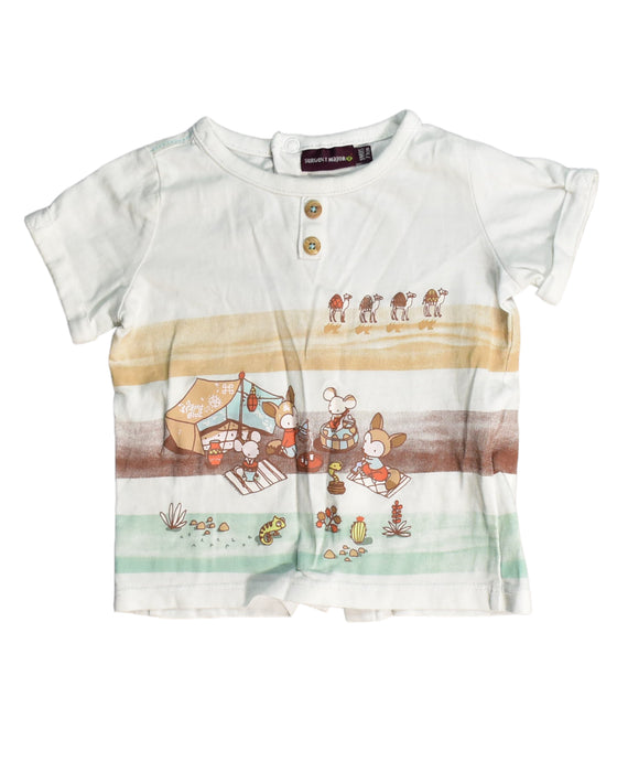 A White Short Sleeve Tops from Sergent Major in size 6-12M for boy. (Front View)