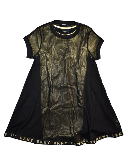 A Black Short Sleeve Dresses from DKNY in size 14Y for girl. (Front View)