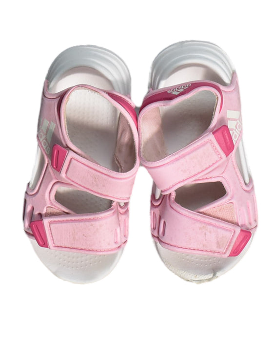 A Pink Sandals from Adidas in size 18-24M for girl. (Back View)