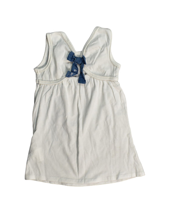 A White Sleeveless Dresses from Neck & Neck in size 2T for girl. (Front View)