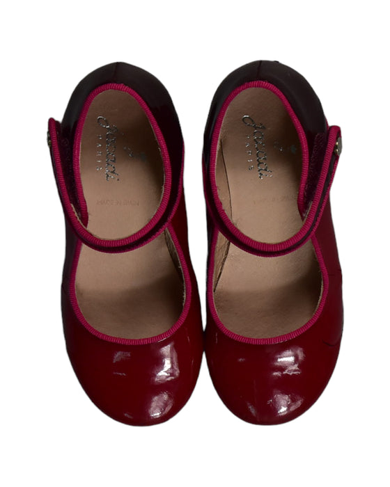 A Red Flats from Jacadi in size 3T for girl. (Back View)