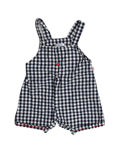 A Black Overall Shorts from Absorba in size 6-12M for girl. (Front View)