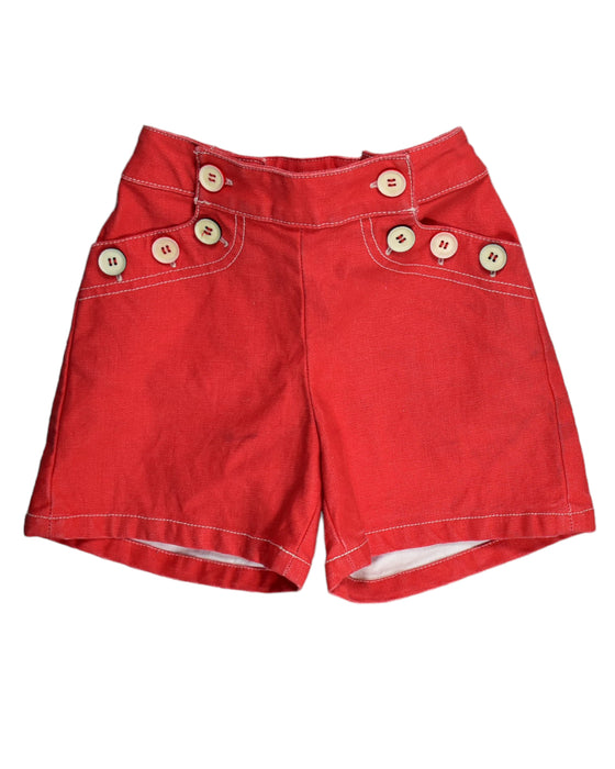 A Red Shorts from Bonpoint in size 4T for girl. (Front View)